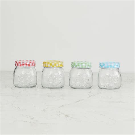 Buy Corsica Essentials Set of 4 Tin Lid Glass Jars - 250ml from Home ...