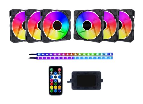 Apevia FB6P2-RGB Frostblade 120mm Silent Addressable RGB Color Changing ...