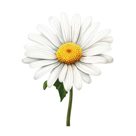 Premium Photo | Realistic White Daisy Clipart On White Background