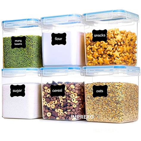 Buy IMPREXO Airtight Plastic Containers For Kitchen Storage Containers ...