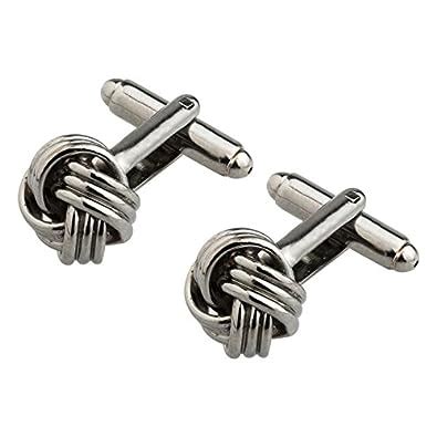 Buy Shining Jewel Gun Metal Plated Knot Cufflinks For Men (SJ_7064) at ...