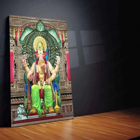 Lalbaug Cha Raja – The Divine Ganesh Metal Poster – TURTLEWINGS
