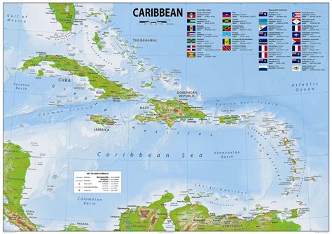 Caribbean Physical Map– I Love Maps
