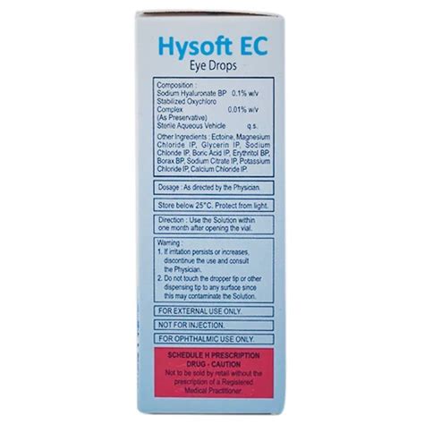 Buy Hysoft EC Eye Drops online | Uses, Side Effects, Price and ...