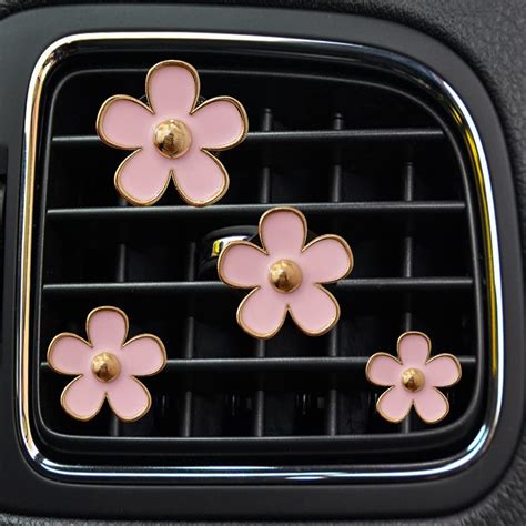 Amazon.com: Daisy Air Vent Clips, 4 Pcs Cute Flower Car Air ...