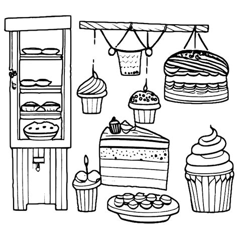 Bakery Shop Clip Art Black And White