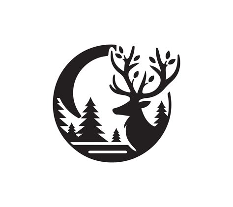 Deer silhouette art 47363354 Vector Art at Vecteezy