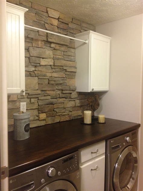Pin by Dena Ellis on Dream House Laundry room, Brick backsplash, Rustic ...