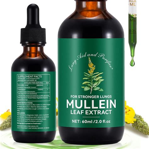Mullein Drops for Lungs, 60ML Mullein Leaf Extract Nepal | Ubuy