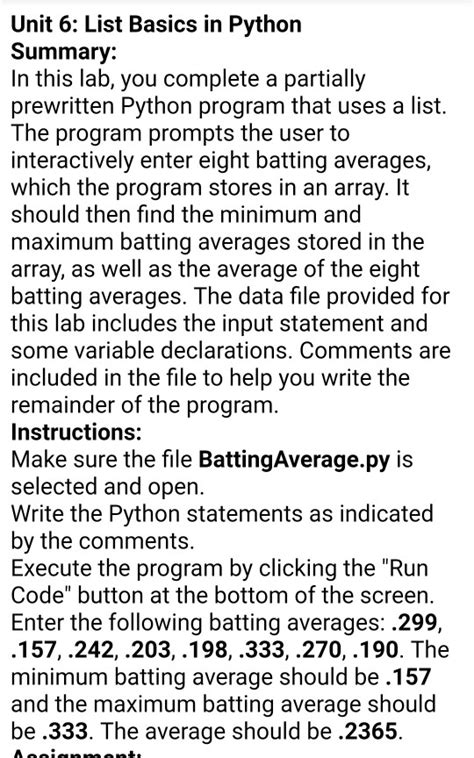 Image result for Chapter 6 Python Lab 6 1. List Basics