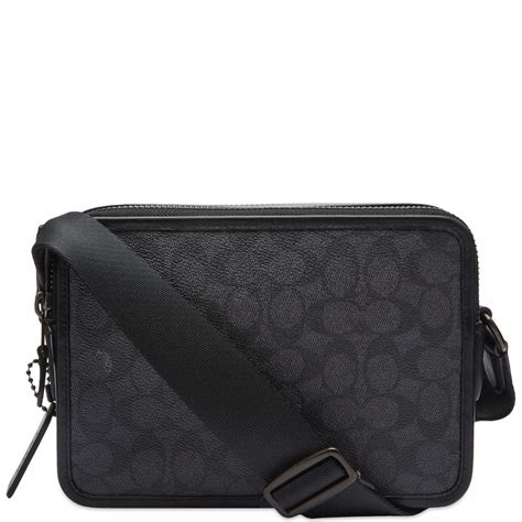 Coach Men's Coated Canvas Signature Charter 24 Cross Body Bag in ...