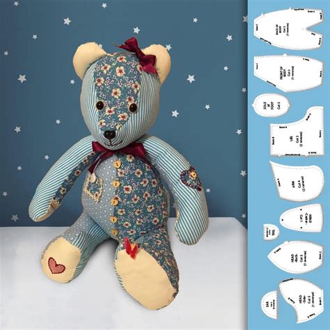 Template Free Printable Memory Teddy Bear Pattern - Great Research