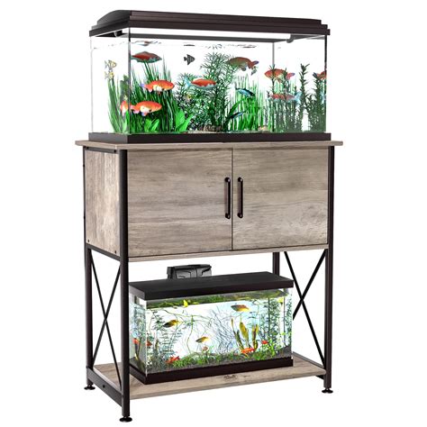 Herture 20-29 Gallon Aquarium Stand Metal Frame Fish Tank Stand with ...