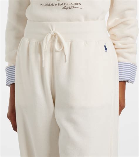 Cotton-blend jersey sweatpants in white - Polo Ralph Lauren | Mytheresa