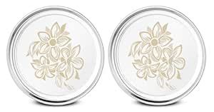 Buy WHITE STAR Stainless Steel Dinnerware Plates Set of 2 | Durable ...