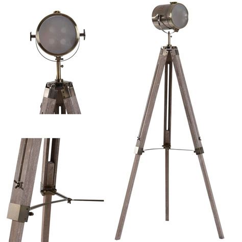 Industrial Tripod Floor Lamp Nautical Standing Light Spotlight for ...