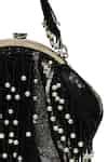 Buy Black Sequins, Pearls Ava Batua Clutch Bag by THE TAN CLAN Online ...