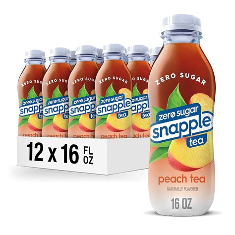 Amazon.com: Snapple Zero Sugar Peach Tea, 16 fl oz recycled plastic ...