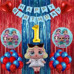 Gleam Lol Doll Theme 1st Year Birthday Party Decoration Items ...