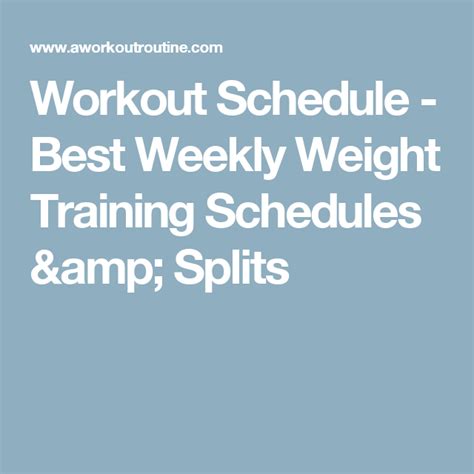Image result for Developing a Weekly Workout Training Schedule