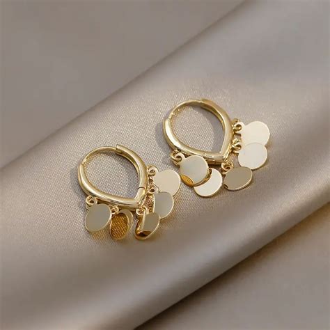 Dazzling Gold Hoops Earrings