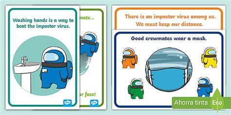 Keeping a Healthy Distance Posters Among Us Impostor