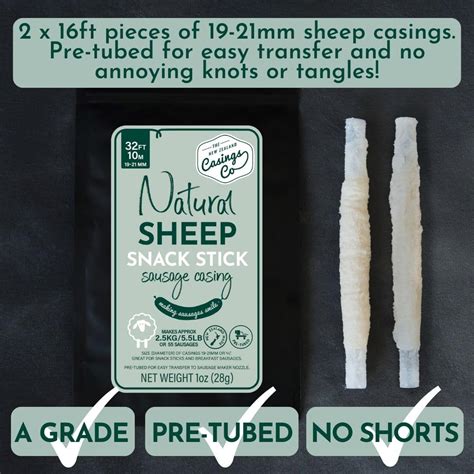 THENEWZEALANDCASINGSCO Snack Stick Casings - Breakfast Sausage Casings ...