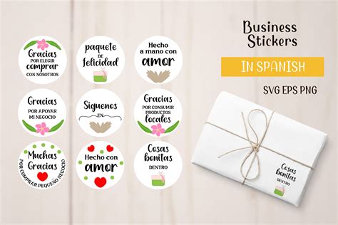Business Support Stickers in Spanish Esp Graphic by JulijaArtStudio ...