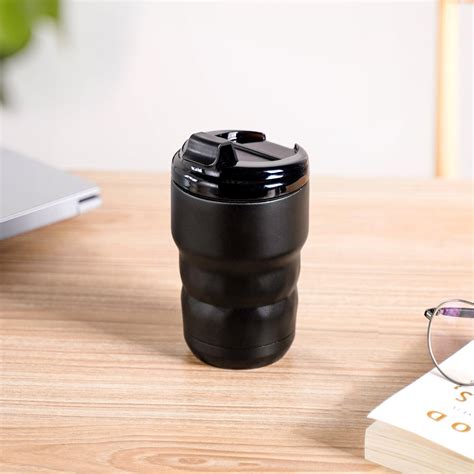 Sleek Black Stainless Steel Travel Coffee Tumbler 350ml Online ...
