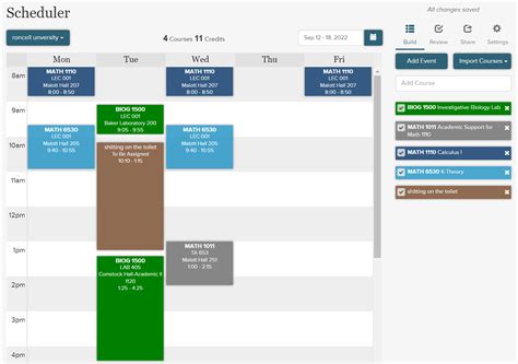 Rate my freshman year schedule : r/Cornell