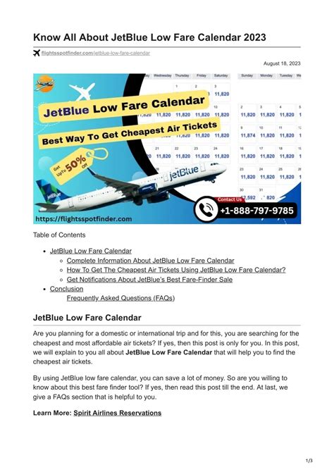 PPT - Know All About JetBlue Low Fare Calendar 2023 PowerPoint ...