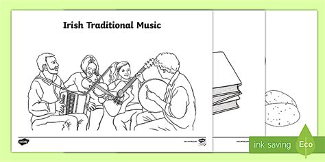 Irish Culture Colouring Pages-Irish - ROI - Irish Language Week Gaeilge