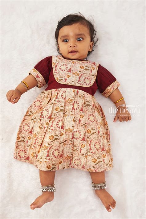 Toddler'S Regal Paisley Print Occasion dress | The Nesavu – The Nesavu