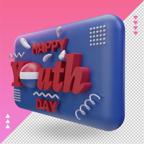 3d youth day netherlands flag rendering right view | Premium PSD