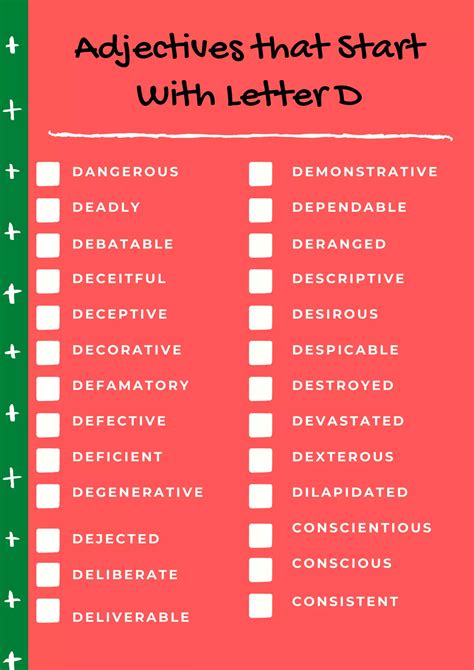 200+ Daring Adjectives that Start with D