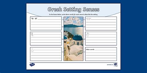 Greek Setting Senses Mind Map