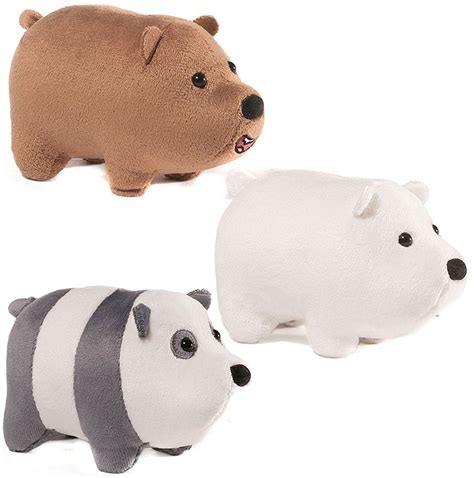 We Bare Bears Panda, Ice Bear Grizz 5 Set of 3 MINI Plush Gund - ToyWiz