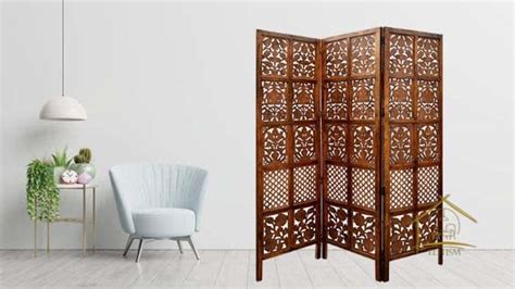 ELITISM Wooden Living Room Partition/Divider for Home/Office Melamine ...