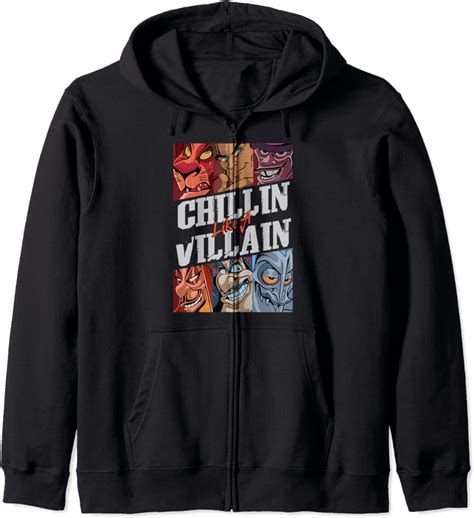 Buy Disney Villains Chillin' Like A Villain Group Portrait Zip Hoodie ...