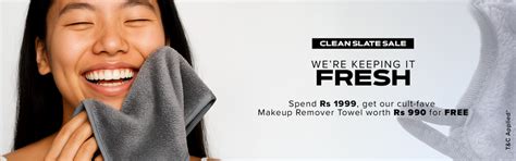 Clean Slate Sale – Free Makeup Remover Towel Worth Rs. 990 On Orders ...