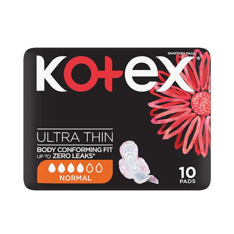 Kotex Normal with Wings Ultra Thin Pads 10 pk | Woolworths.co.za