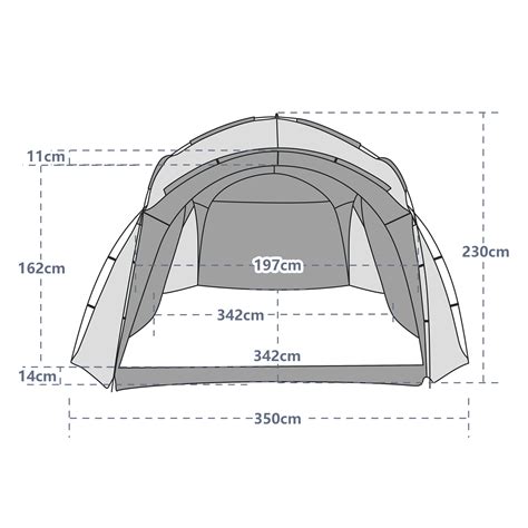 Pavillon LED KAYLA 3.5 x 3.5 m transparent/blau | GONSER.CH
