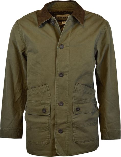 Orvis Men's Corduroy Collar Cotton Barn Jacket (Medium, Sage) at Amazon ...