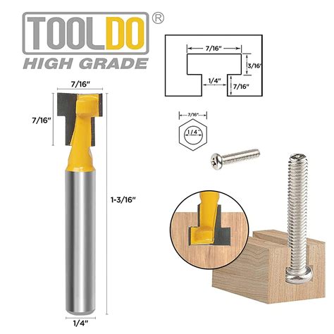 TOOLDO Keyhole Router Bit Set- 1/4 Inch Shank Router India | Ubuy