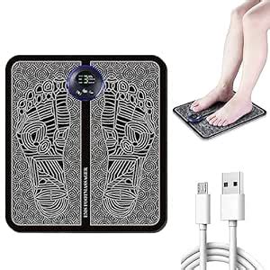 HAUSHUT USB Rechargeable Electric EMS Foot Massager Pad Mat Acupressure ...