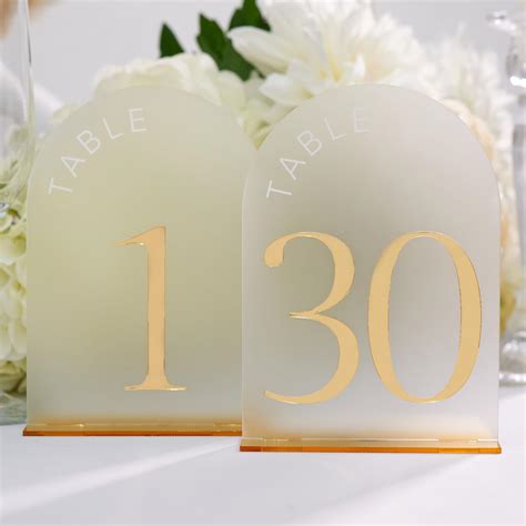 Amazon.com: daphie&mae Gold Table Numbers - Double Sided Acrylic ...