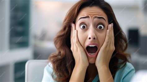 Premium Photo | Portrait of terrified person holding hands on face ...