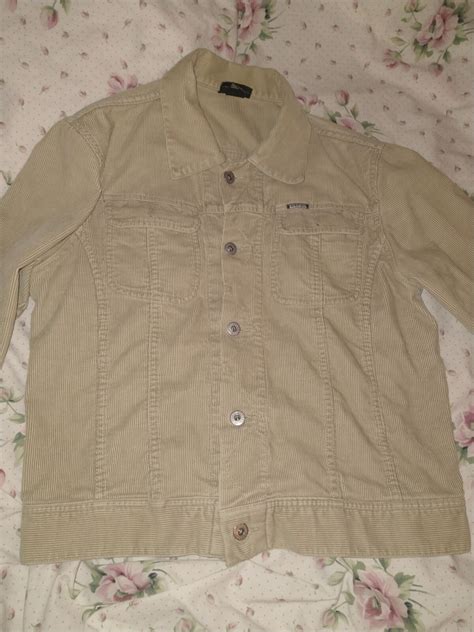 diesel women corduroy jacket tan medium read - Gem