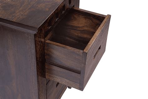 Kuber Bedside Table - Indian Solid Sheehsam Wood Furniture – Saraf ...