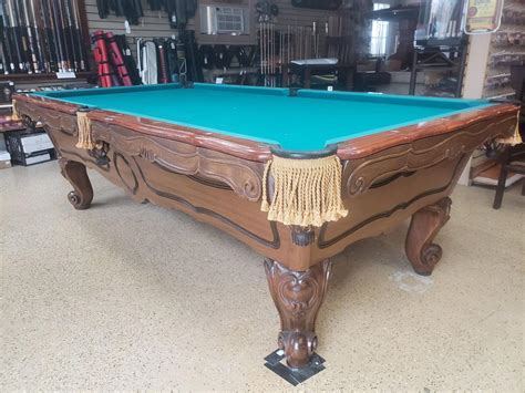 Schmidt Billiards Used and Antique 8’ Oversize Delta Walnut New Orleans ...
